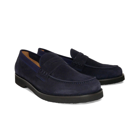 002 - Navy Suede Loafer | Men's Suede Loafers | Martel+Ram