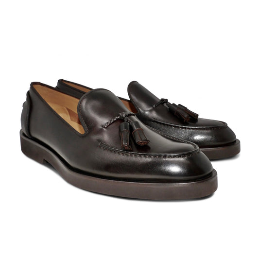 005 - Dark Brown Calfskin Tassel Loafer | Men's Calfskin Loafers | Martel+Ram