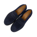 Navy Suede Penny Loafer