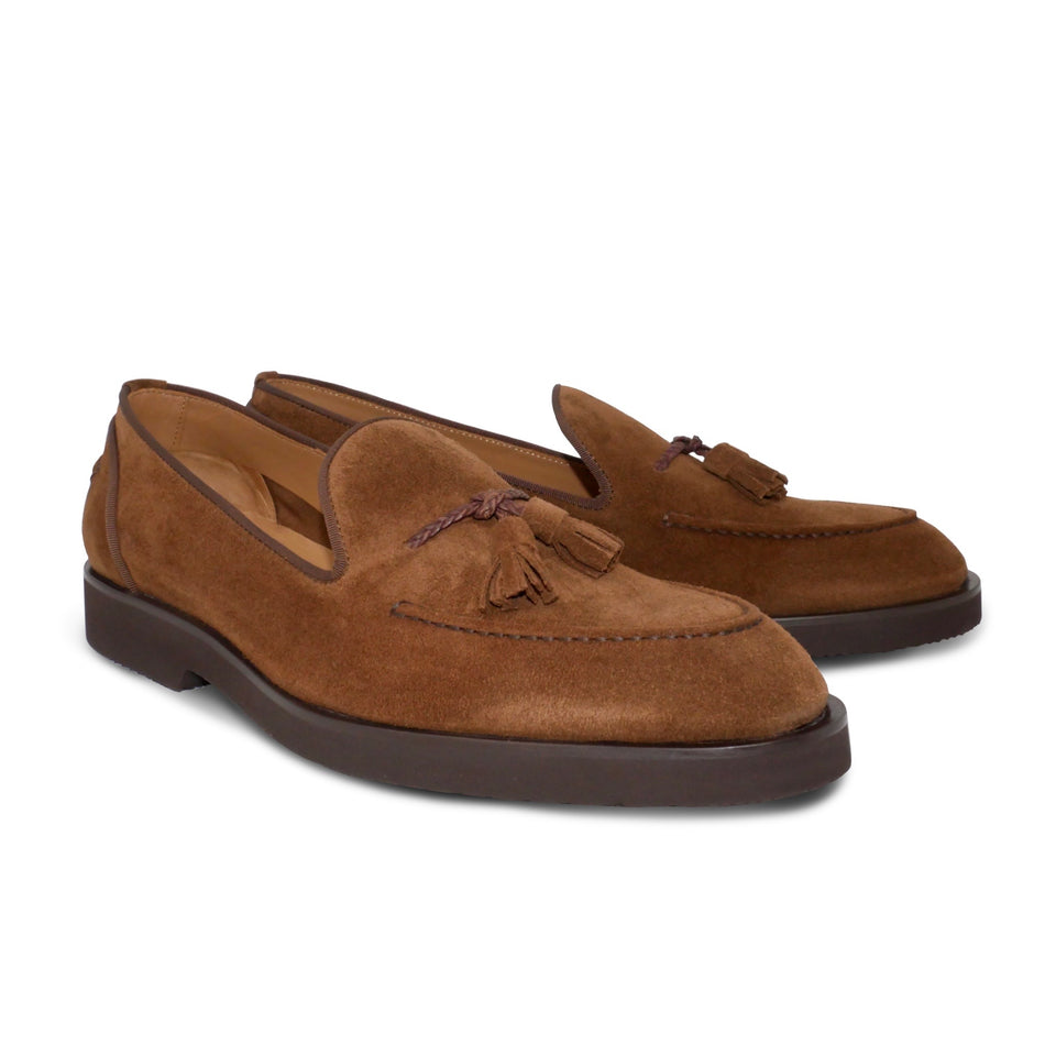 005 - Tobacco Suede Tassel Loafer | Suede Loafers | Martel+Ram