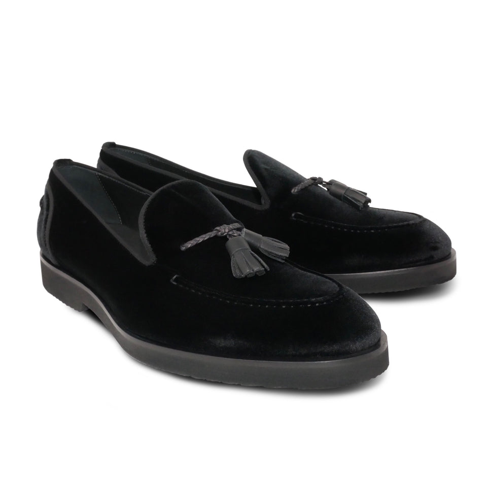 005 - Black Velvet Tassel Loafer | Loafers | Martel+Ram