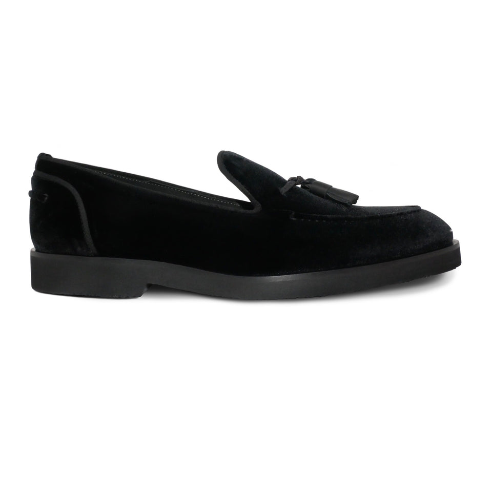 005 - Black Velvet Tassel Loafer | Loafers | Martel+Ram