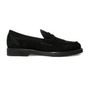 Black Suede Penny Loafer