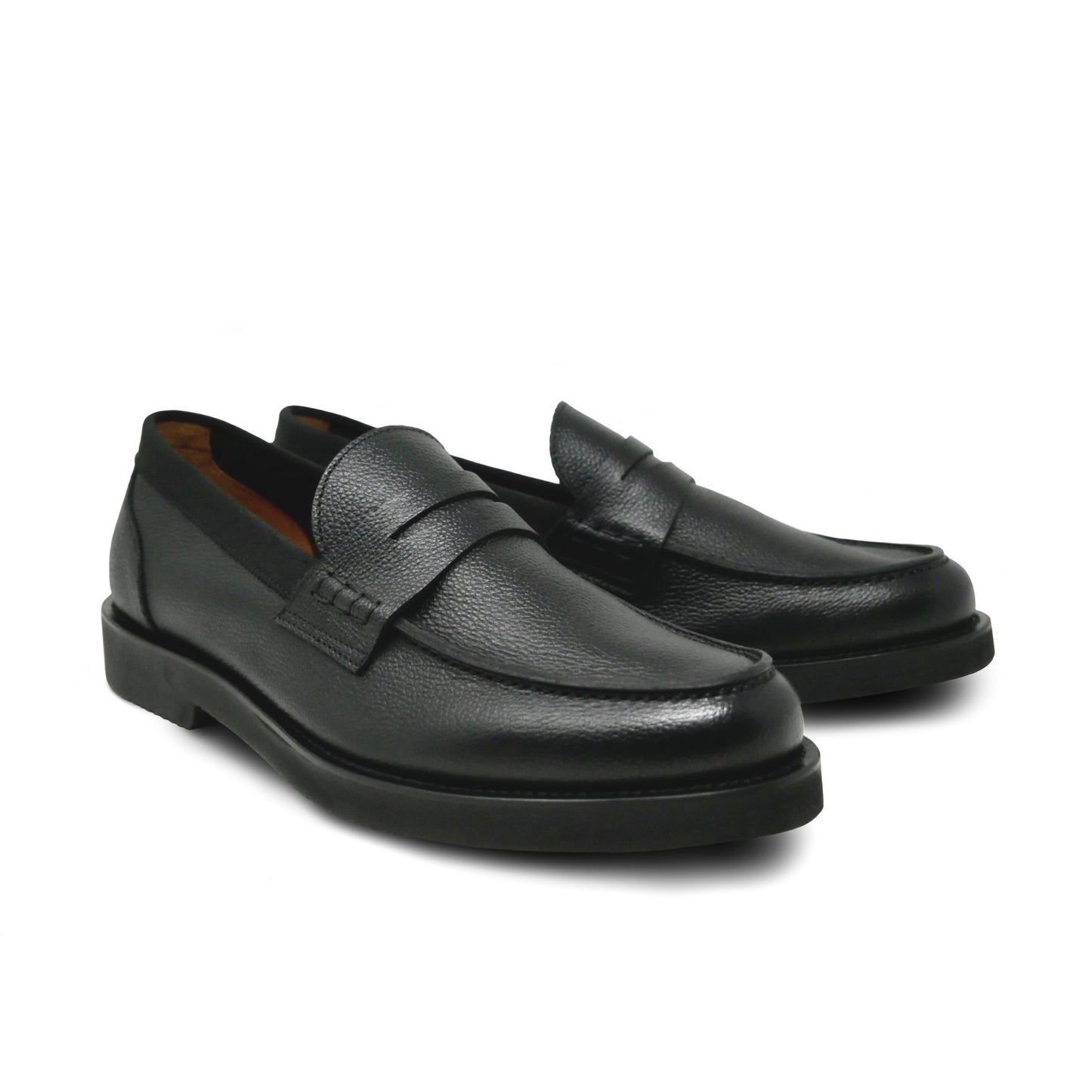 Soft Black Calfskin Penny Loafer