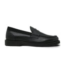 Soft Black Calfskin Penny Loafer