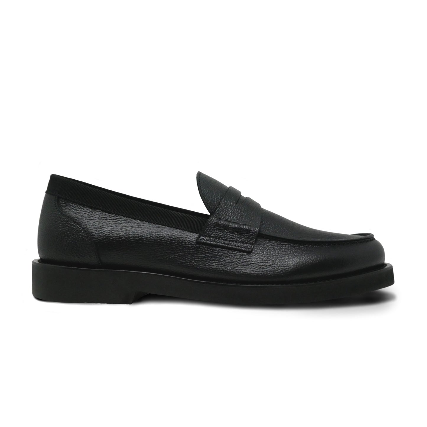 Soft Black Calfskin Penny Loafer